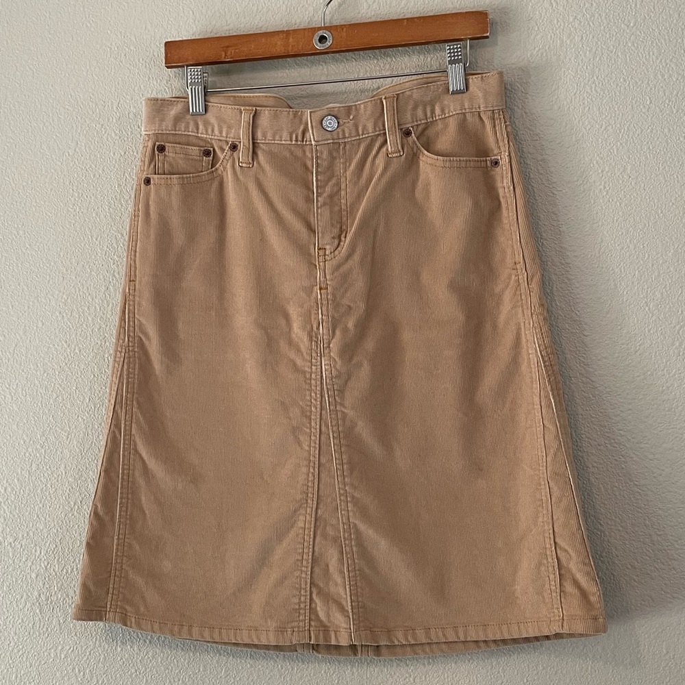 Vtg Gap Tan Corduroy Skirt